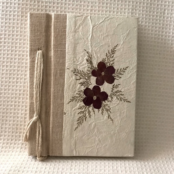 Other - Handmade Pressed Flowers Journal